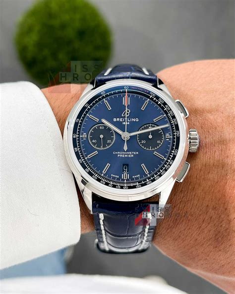 breitling blue corner graph|Breitling b01 chronograph 42.